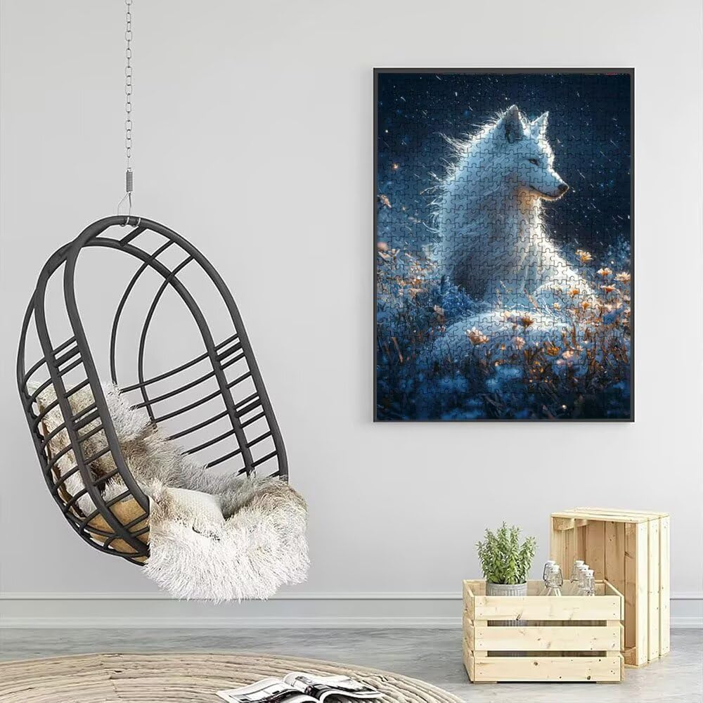 Puzzle 4000 elementów, wilk meteor puzzle dla dorosłych 4000, drewniane puzzle, klasyczne gry edukacyjne, niemożliwe wyzwanie, gry i zajęcia rodzinne, prezent kreatywny DX0YL1551