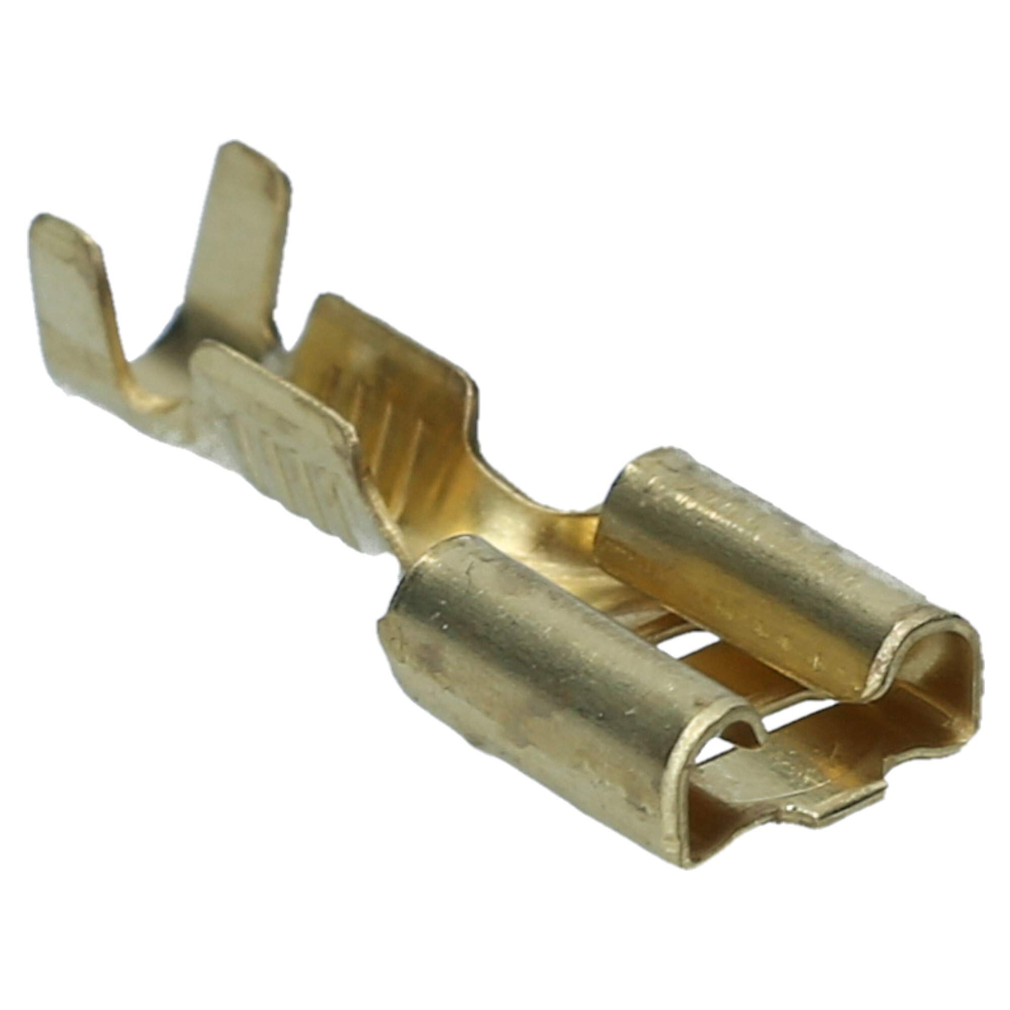 Cembre 100x Flachsteckhülse Unisoliert 4,8 x 0,5 mm - 0,5-1 mm² | Hochwertige Steckhülse für Kabelverbindungen - Industriequalität - Messing - Temperaturbereich von -40 bis +125 °C