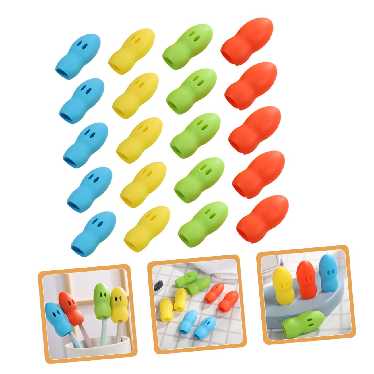 CALLARON 100piezas Fundas De Silicona para Cabezal De Cepillo De Dientes Portátiles para y Camping Diseño y Ventilado