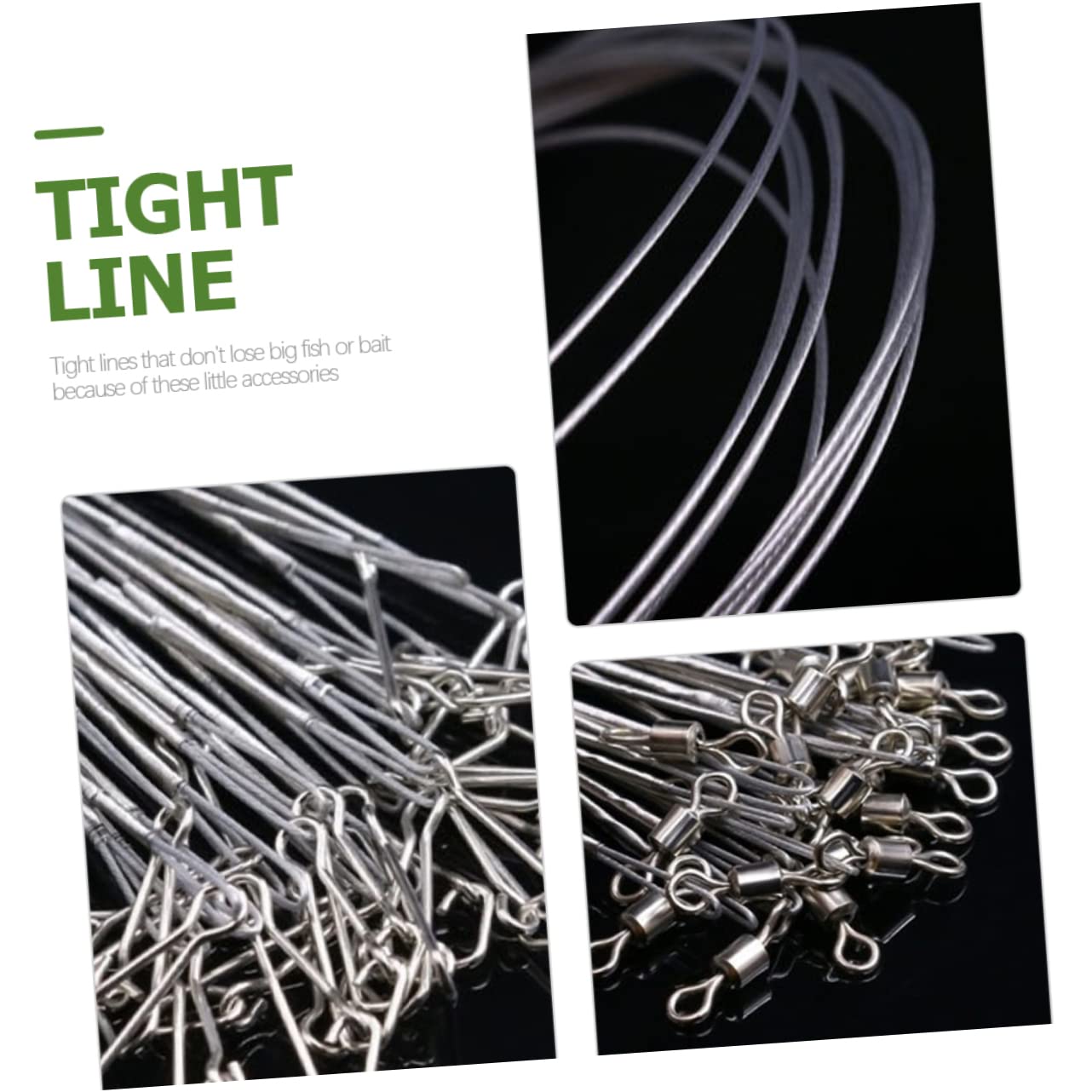 BESPORTBLE 5sets Fishing Leader Wire Saltwater Fishing Tackle Catfishing Leading Lines Fine Workmanship Long Use 24pcs*5