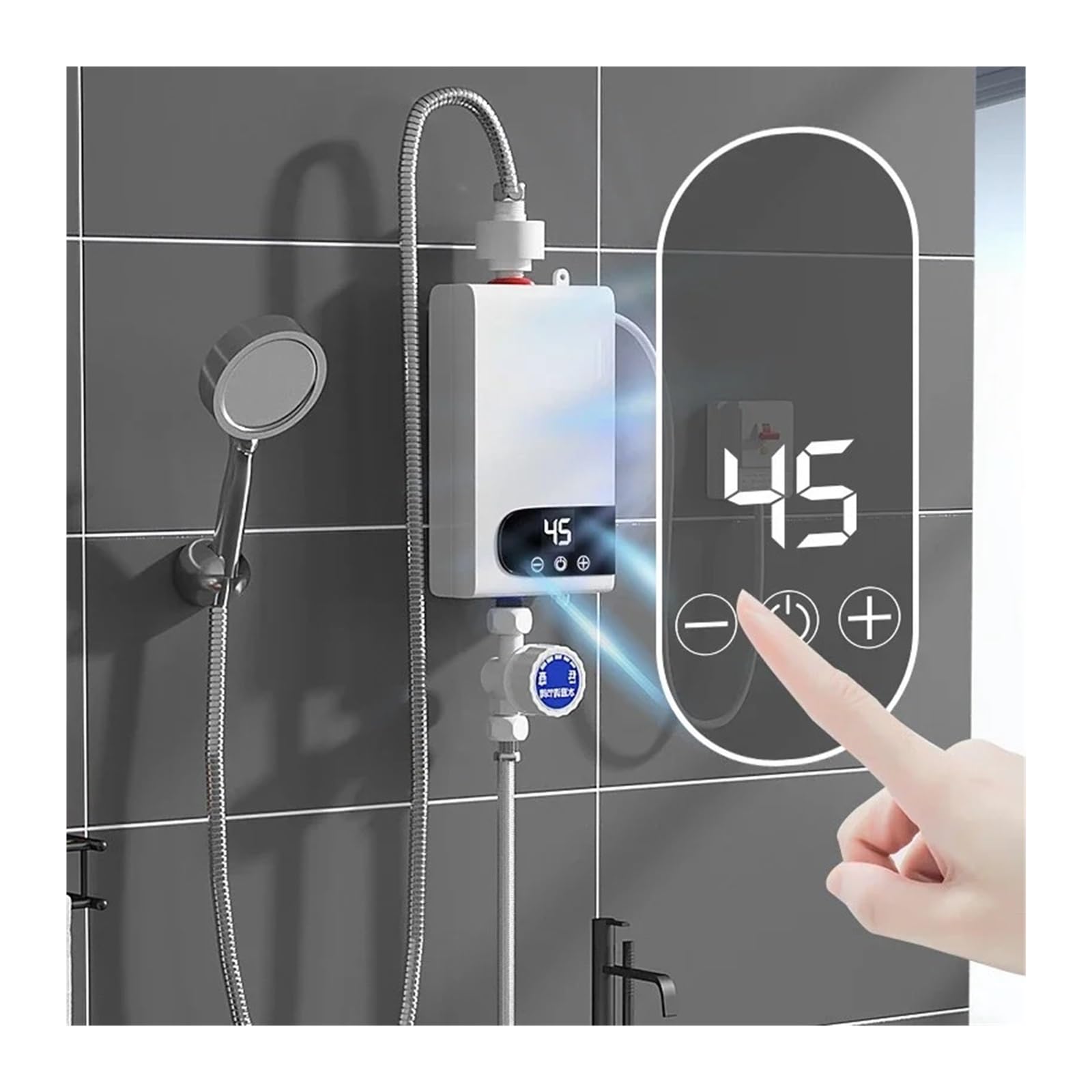 Natychmiastowy Podgrzewacz Wody 5500 W Przenośne Grzejniki Elektryczne Do Łazienki Z Prysznicem Z Ciepłą Wodą I Ogrzewania Domowej Kuchni Łatwy w użyciu(110 3500W)