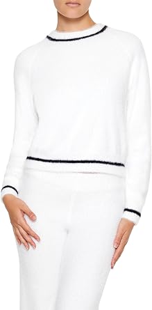 Forever 21 Womens Two-Tone Fuzzy Knit Sweater