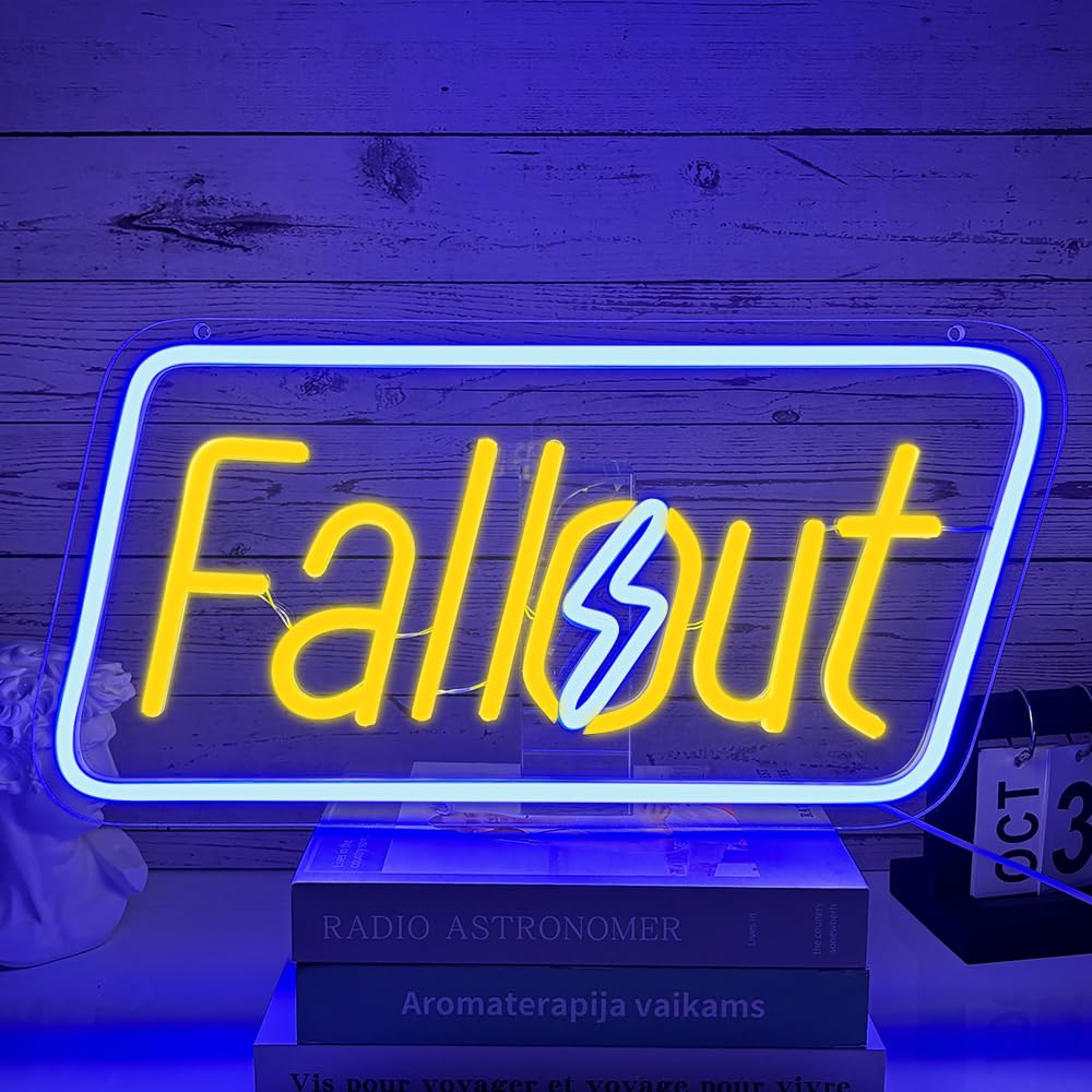 Fallout Neón Juego Neón Decoración De Pared Señal De Led De Fallout Aplicable a Decoración de dormitorio Regalo Para Hombres