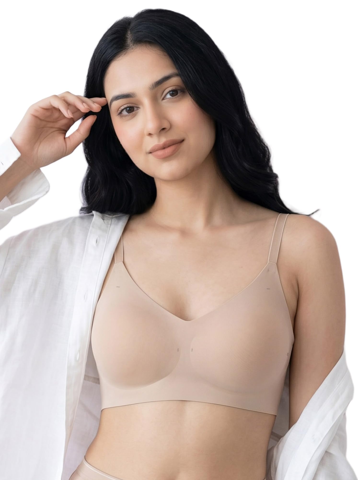 intimist Cotton Padded Bonded Bra for Women | Full Coverage Bra | Breathable 100% Cotton Feel | Wire-Free | No Elastic at Bottom Band and Side Wings | Pack of 1-picture-37