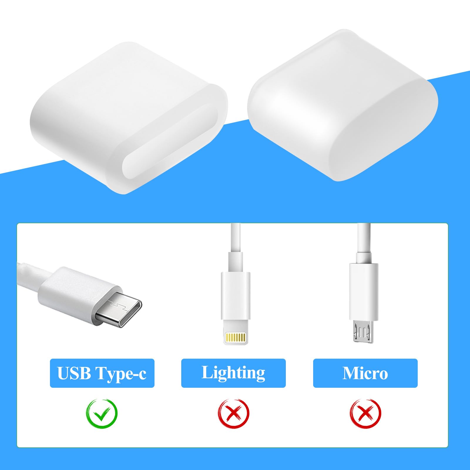 20 Tappi Antipolvere USB C In Silicone – Proteggi Porta Di Ricarica Per Telefono E Tablet – Nero - 2