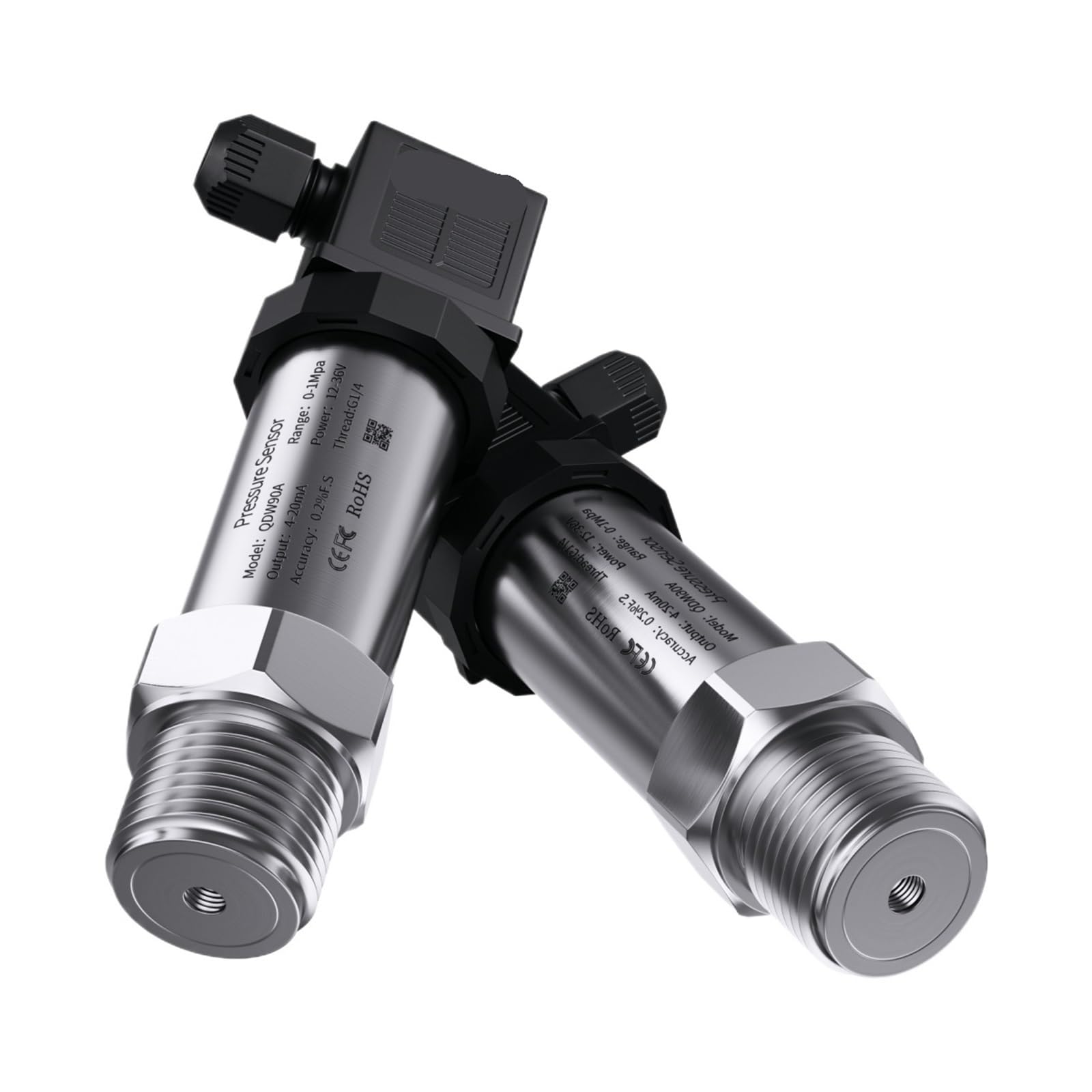 Sensor transmisor de presión de 0-10 V for agua, gas, aceite y líquidos. Manómetro de 150 psi (10 bar, 1 bar, 50 mbar, 20 MPa). 1 unidad.(0-0.16Mpa)