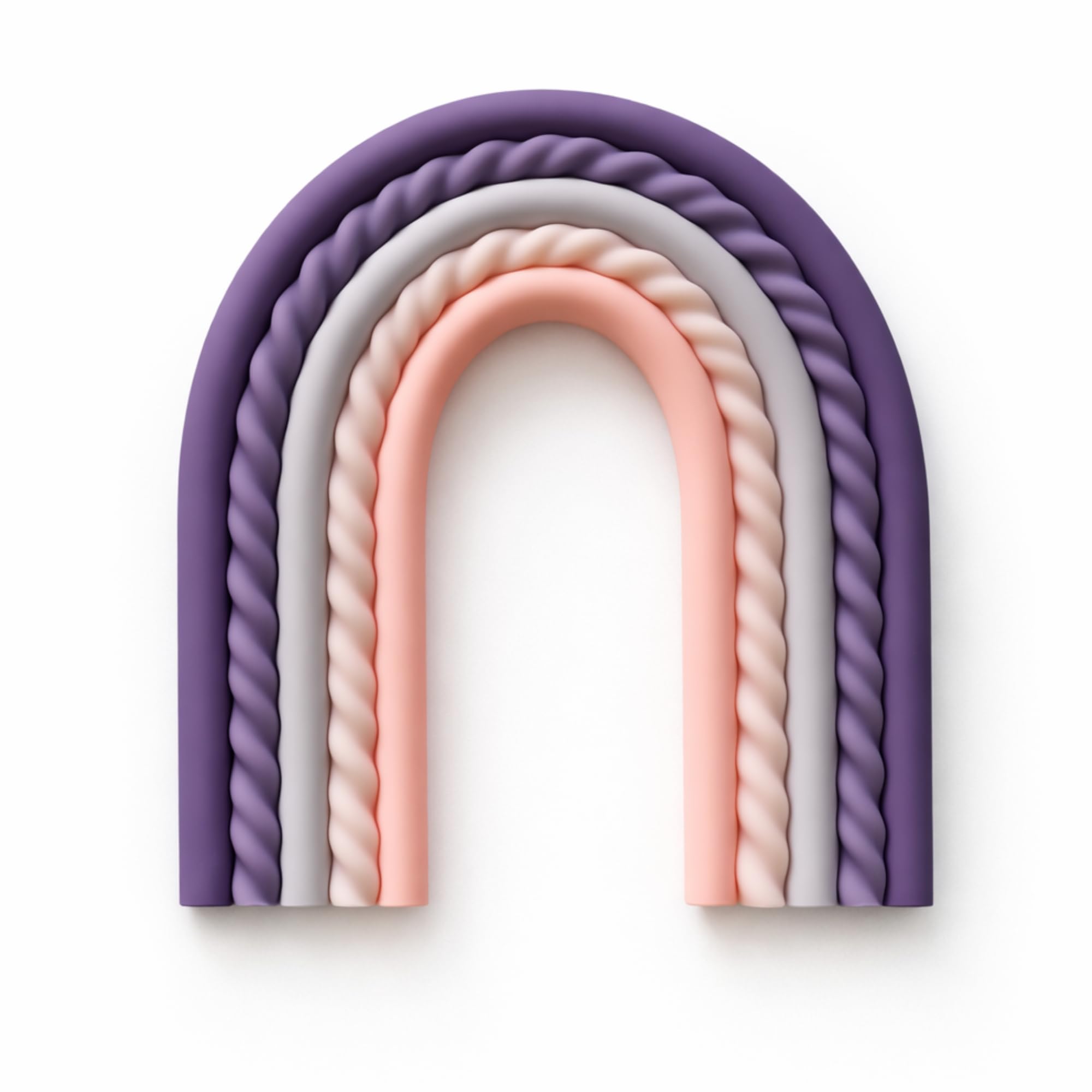 AMAR Rainbow Silicone Cake Topper, Flexible Trimmable Decoration, 10cm x 10cm, for Birthday Cakes, Baby Showers, Celebrations (Purple)