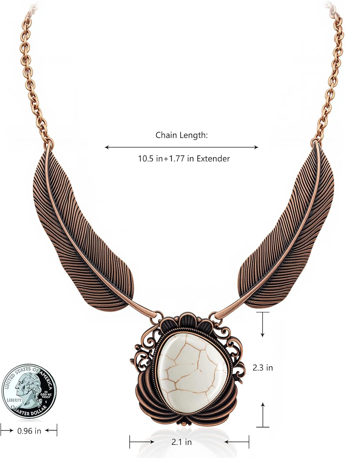 Rustic Couture's Western Necklace for Women Cowgirl Vintage Turquoise Country Jewelry - Image 6