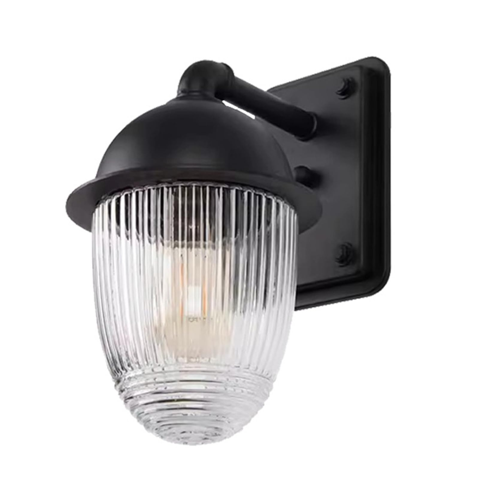 Kexcftg Gb E27 Lamp Head Outdoor Waterproof Rust-Proof Glass Ball Wall Light For Exterior Walls Balconies Courtyards Corridors Modern Lighting