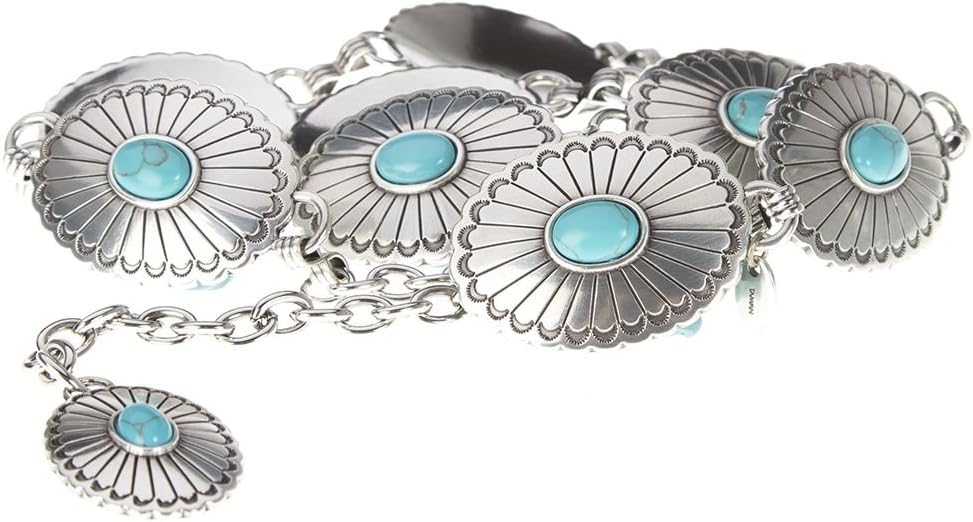 Justin Womens Farmington Classic 1-1/2" Belt Turquoise LG