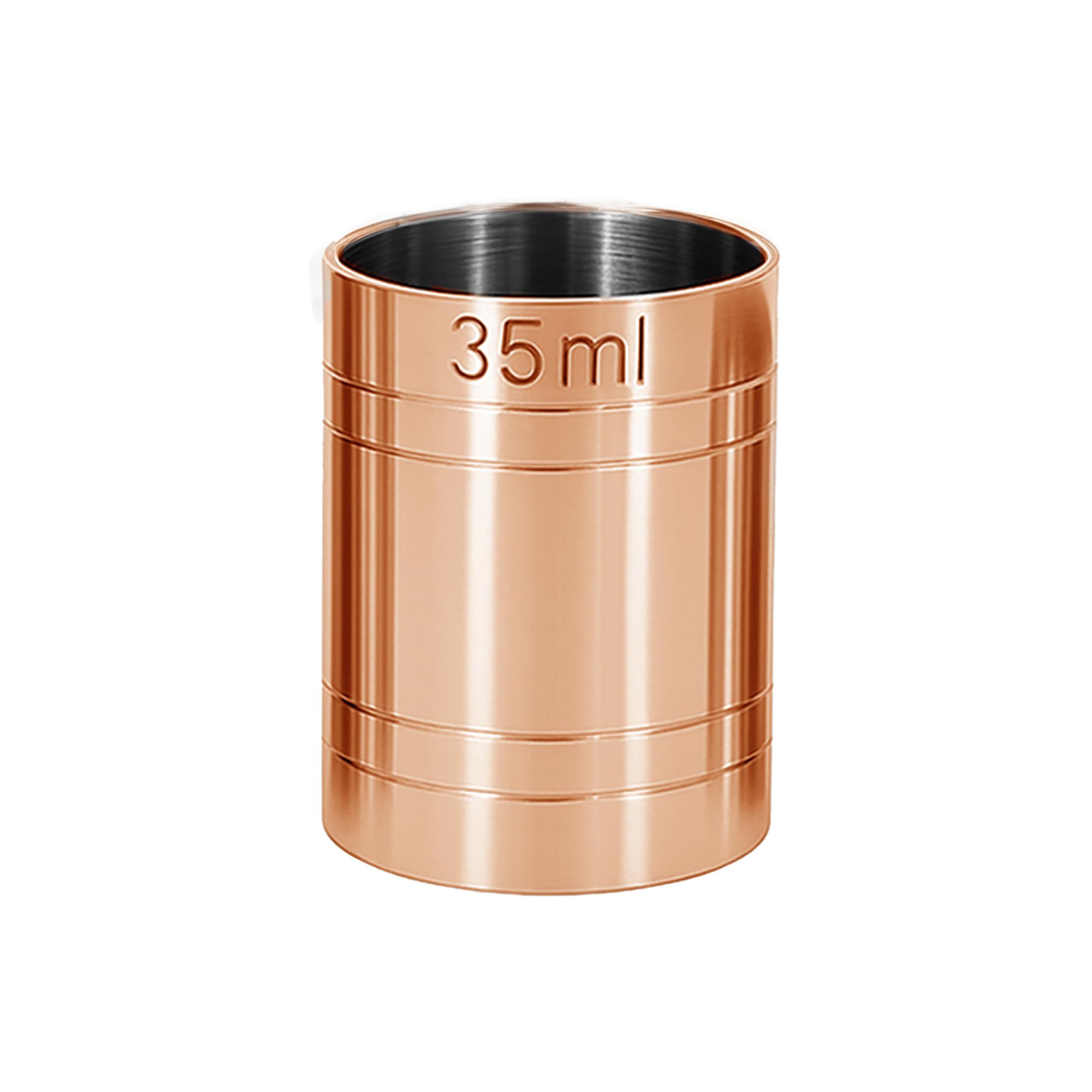 Chabrias Ltd 35ml Premium Stainless Steel Copper Thimble Measure Barware Professional Spirit Measuring Cups, Home Bars, Cocktail Stations & Bartenders, Government Stamped