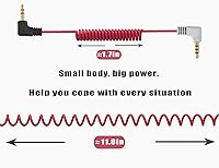 Vista 4 de Cable TRS a TRRS de 0.138 in, adaptador de cable de micrófono compatible con iPhone, Smartphone, tabletas con Rode SC7, VideoMic, VideoMicro Go