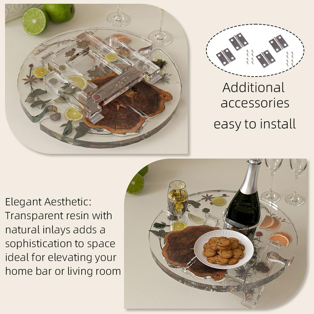 BIGEBO Resin Table Molds Silicone Large, 14 Inch Round Epoxy Resin Mold for Wine Table DIY Art Home Decoration