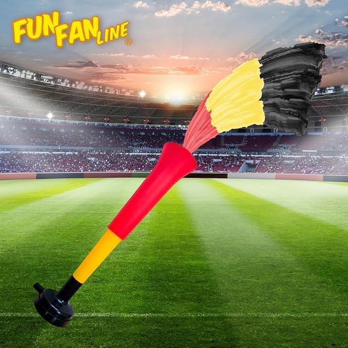 Packung Klappbare (Einziehbare) und Personalisierbare Vuvuzela-Trompeten | Kombinieren Sie 3 Farben | 108 DB Animationströte für Fußball, Konzerte und Events