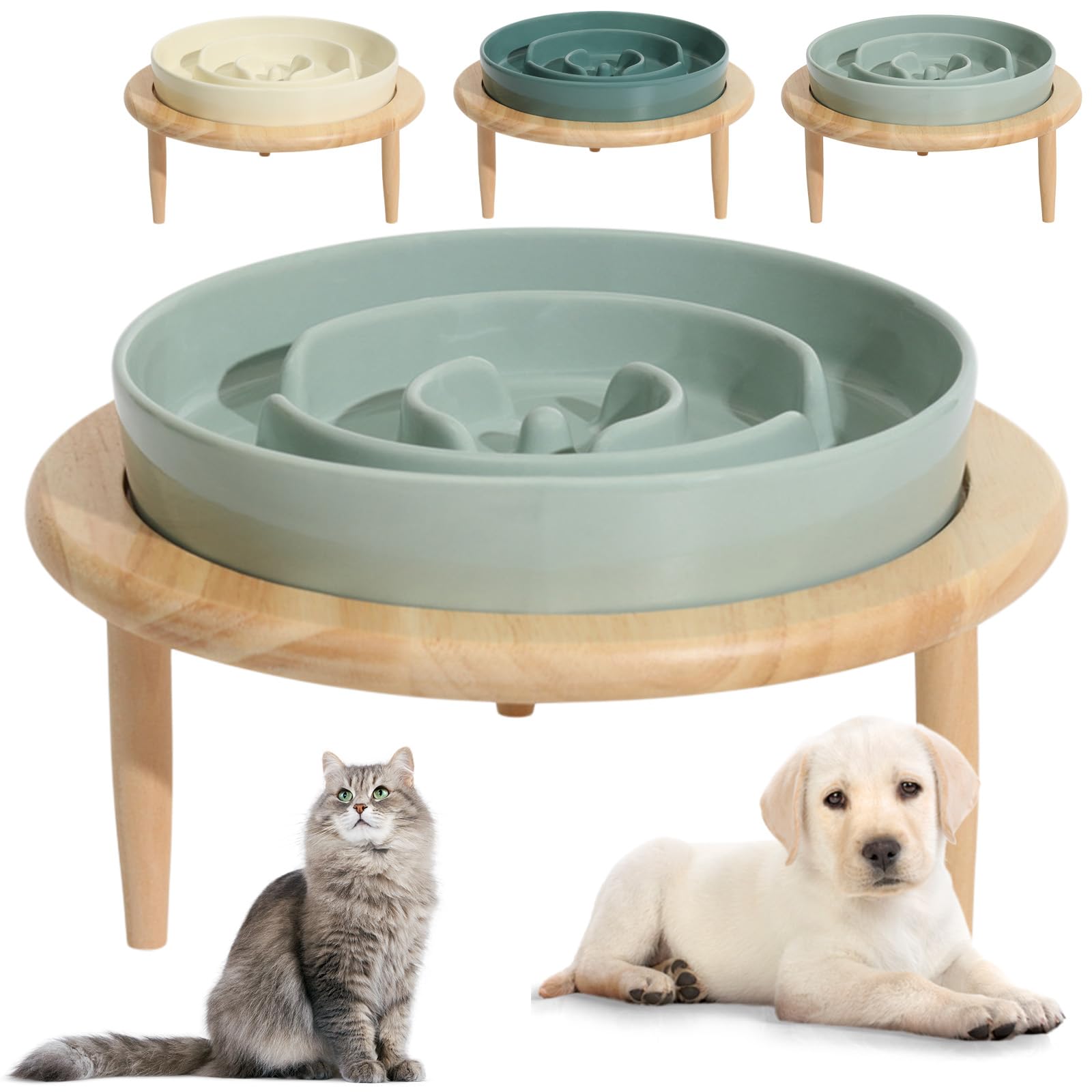 Amazon | 早食い防止 食器 犬 陶器 犬 餌入れ 高さ 傾斜 御洒落 高さ 