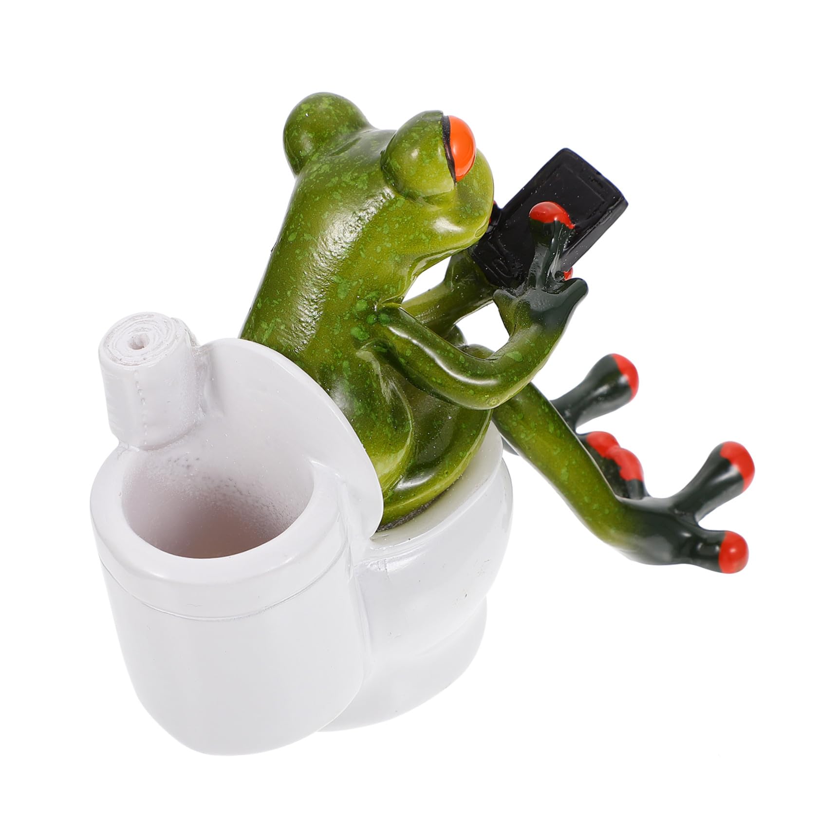 Figurine grenouille en résine contre le désordre, porte-stylo pratique de bureau
