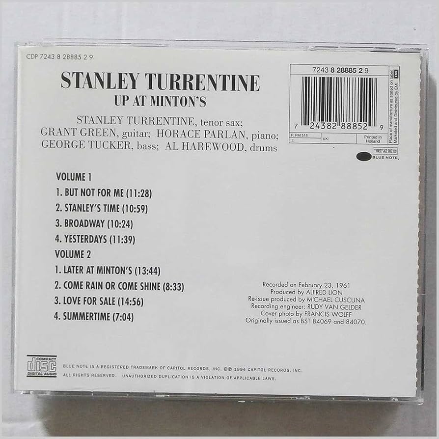 スタンリー・タレンティン UP AT MINTON'S など4枚セット Stanley Turrentine – Up At 