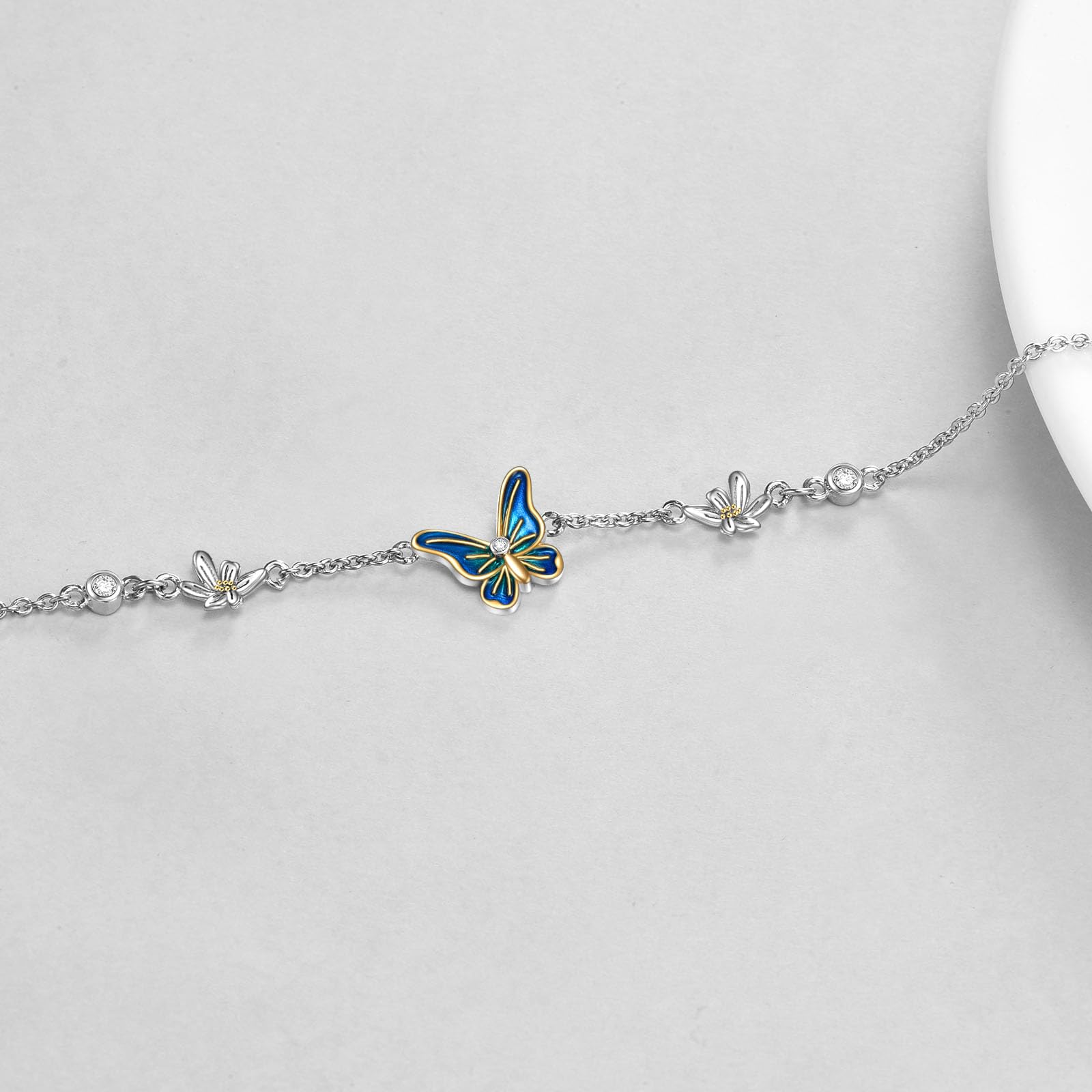 VONALA Braccialetto in argento Sterling 925 con gatto, cuore, delfino, trifoglio, stella, conchiglia, gatto, ametista, cuore, delfino, quadrifoglio, stella, conchiglia, gioielli regalo per donne