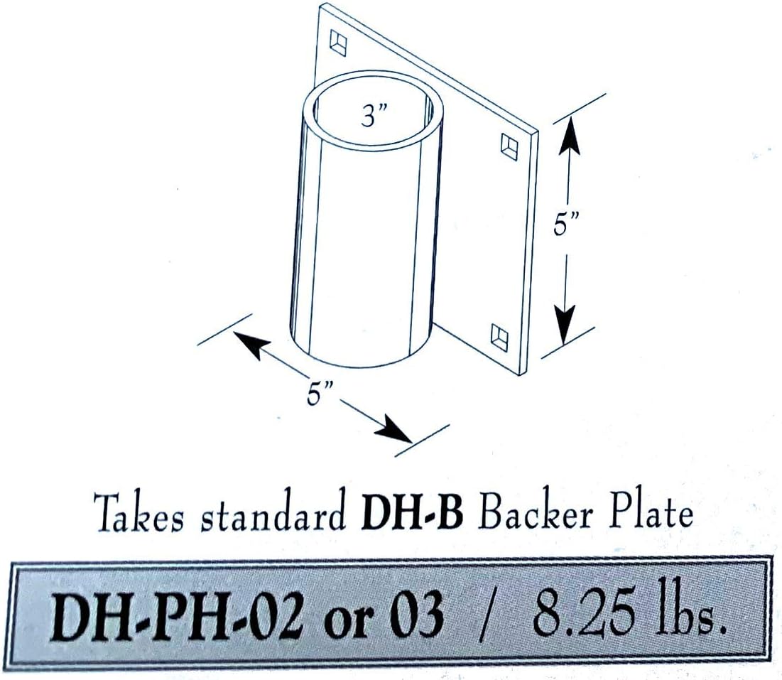 3" Galvanized Dock Pipe Leg Holder/Sleeve - DH PH03-5x5
