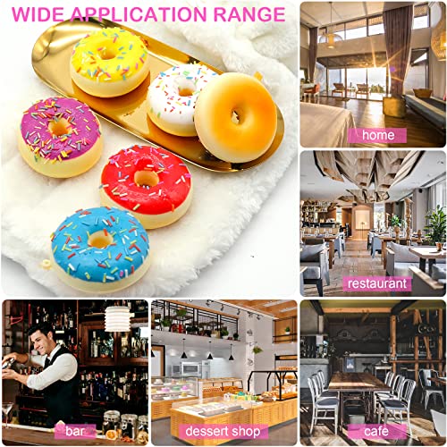 Bakiauli 6 Stück Donuts Realistische, Künstliche Kuchen Fake Donuts Modell, Fotografie Requisiten Dekoration für Schaufenster, Ladenzubehör