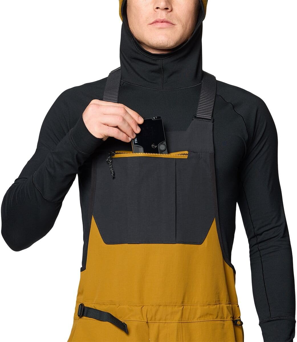 Mountain Hardwear, First Tracks Bib Pant - Men's, Olive Gold/Black, S/Reg