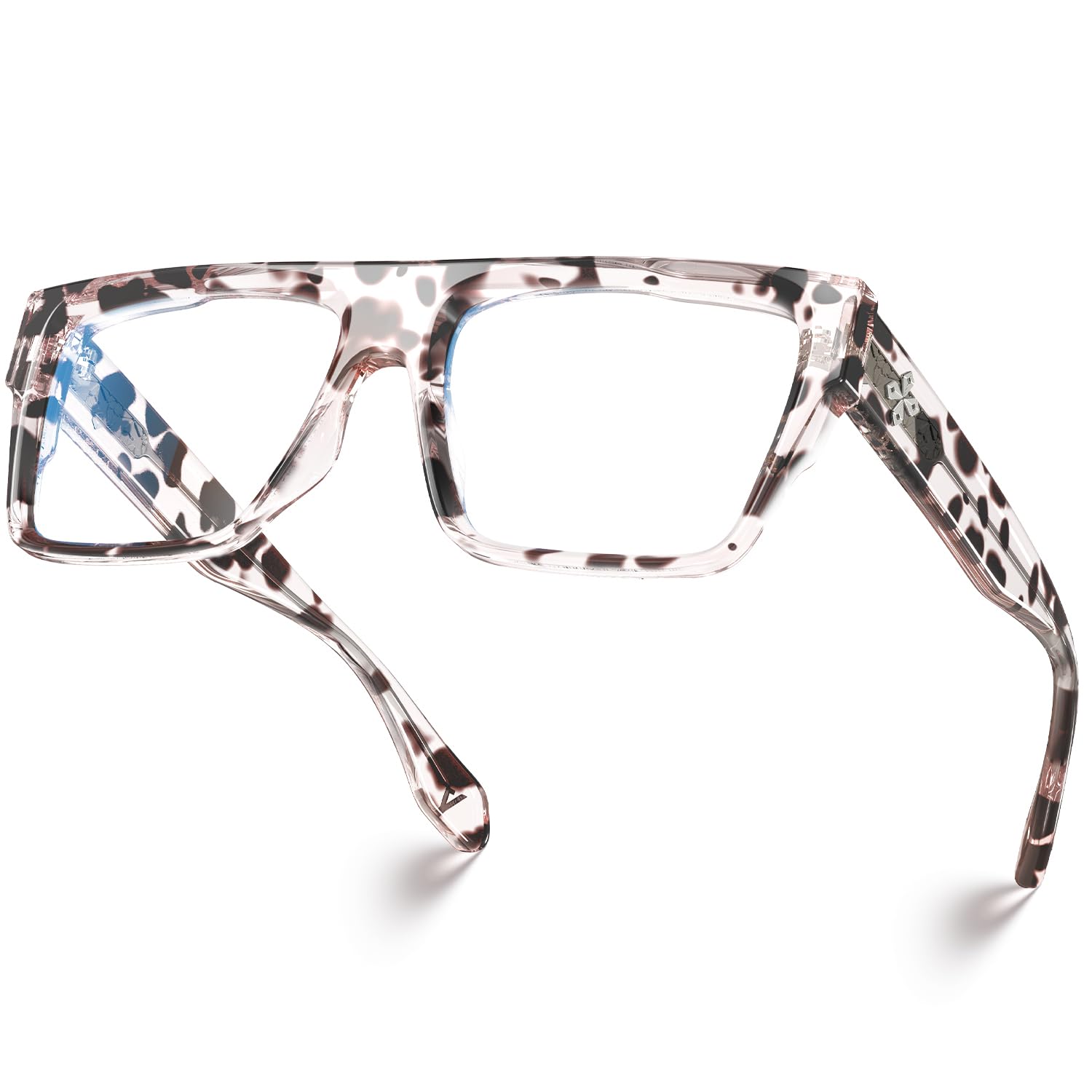 VISOONE Chunky Square Trendy Blue Light Blocking Glasses TR90 with Preppy Look for Women Men ALBA