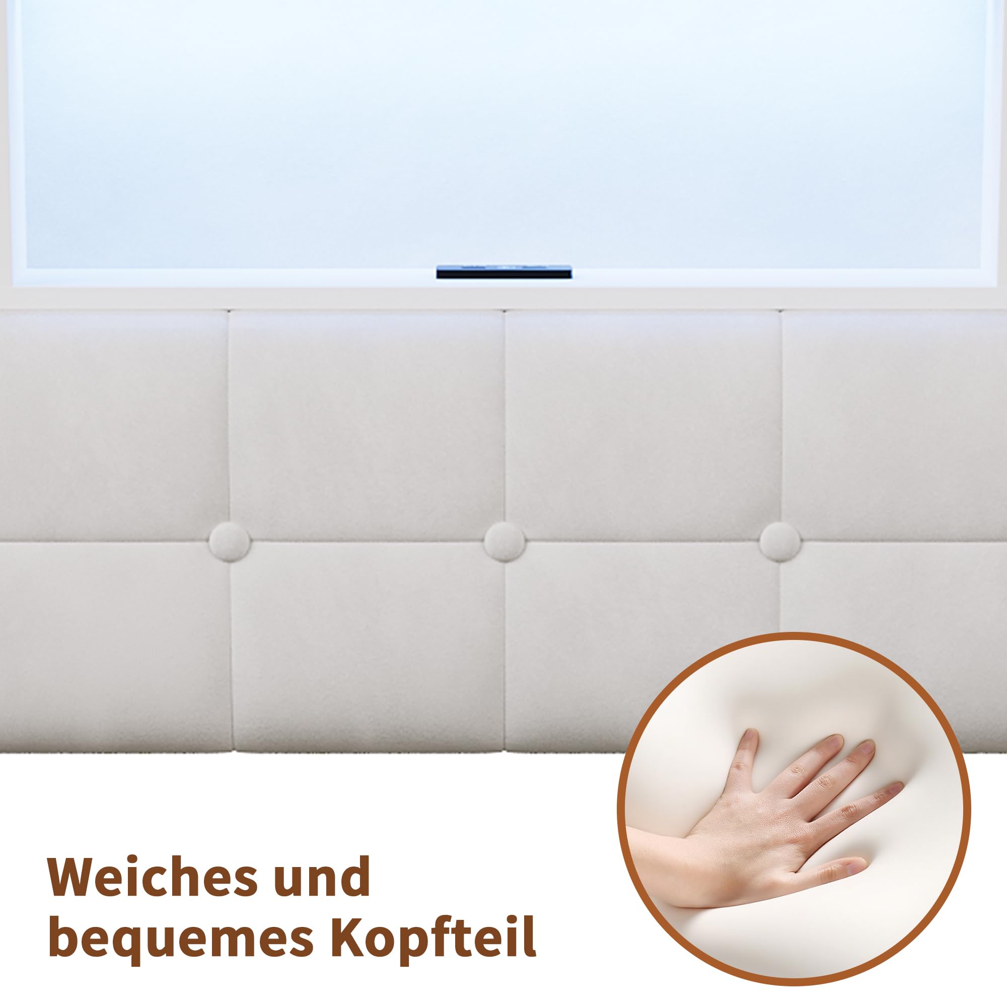 Łóżko tapicerowane 160 x 200 cm, podwójne łóżko z oświetleniem LED i przyłączem USB, nowoczesne łóżko do przechowywania z miejscem do przechowywania, zagłówkiem i 4 szufladami, łóżko młodzieżowe ze