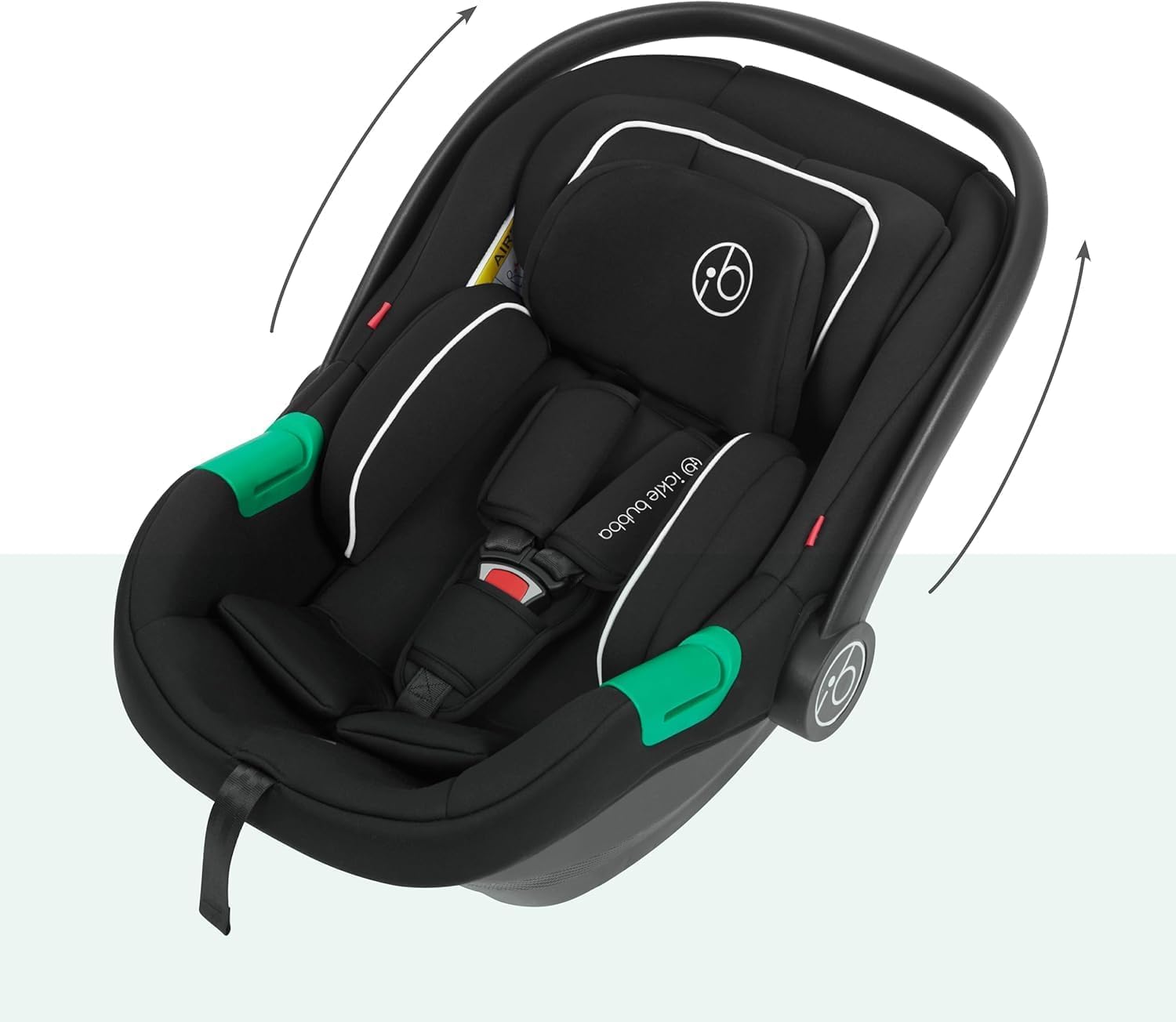 Ickle Bubba Fotelik samochodowy Cirrus i-Size z bazą ISOFIX - standard bezpieczeństwa R129, uderzenia boczne, lekki, zagłówek regulowany jedną ręką, kaptur UPF 50+ (Cirrus i-Size)
