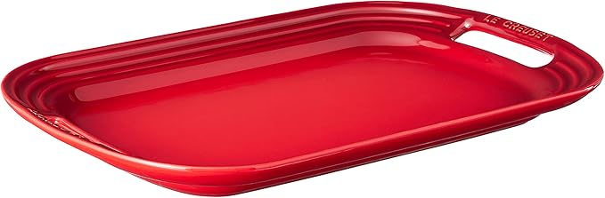 Le Creuset Stoneware Oval Serving Platter, Cerise