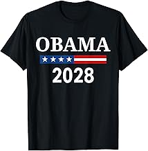 Obama For President 2028 Election Year Vote Design T-Shirt