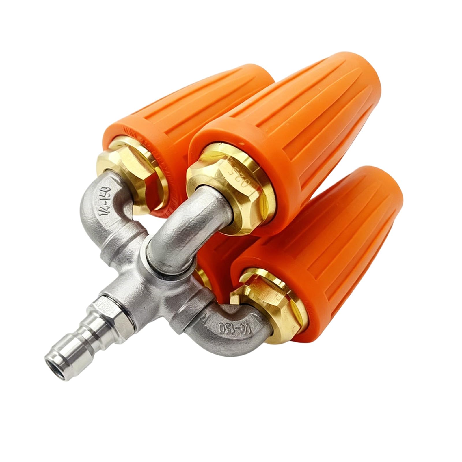 Multi Directional 4 Outlet Brass Pressure Washer Nozzle Equipment Cleaner for Heavy Duty Industrial Applications Industrial Pressure Washer Attachment