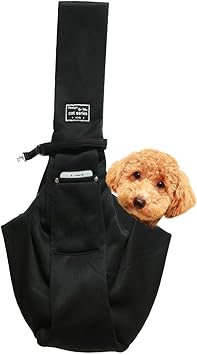 Amazon レットハート ペット スリングバック 小型犬用 猫用 抱っこひも 斜めショルダーバッグ 飛び出し防止機能 小型犬 長さ調整可能 散歩 災害 公共機関で利用可能 ブラック レットハート Red Heart キャリーバッグ スリング 通販