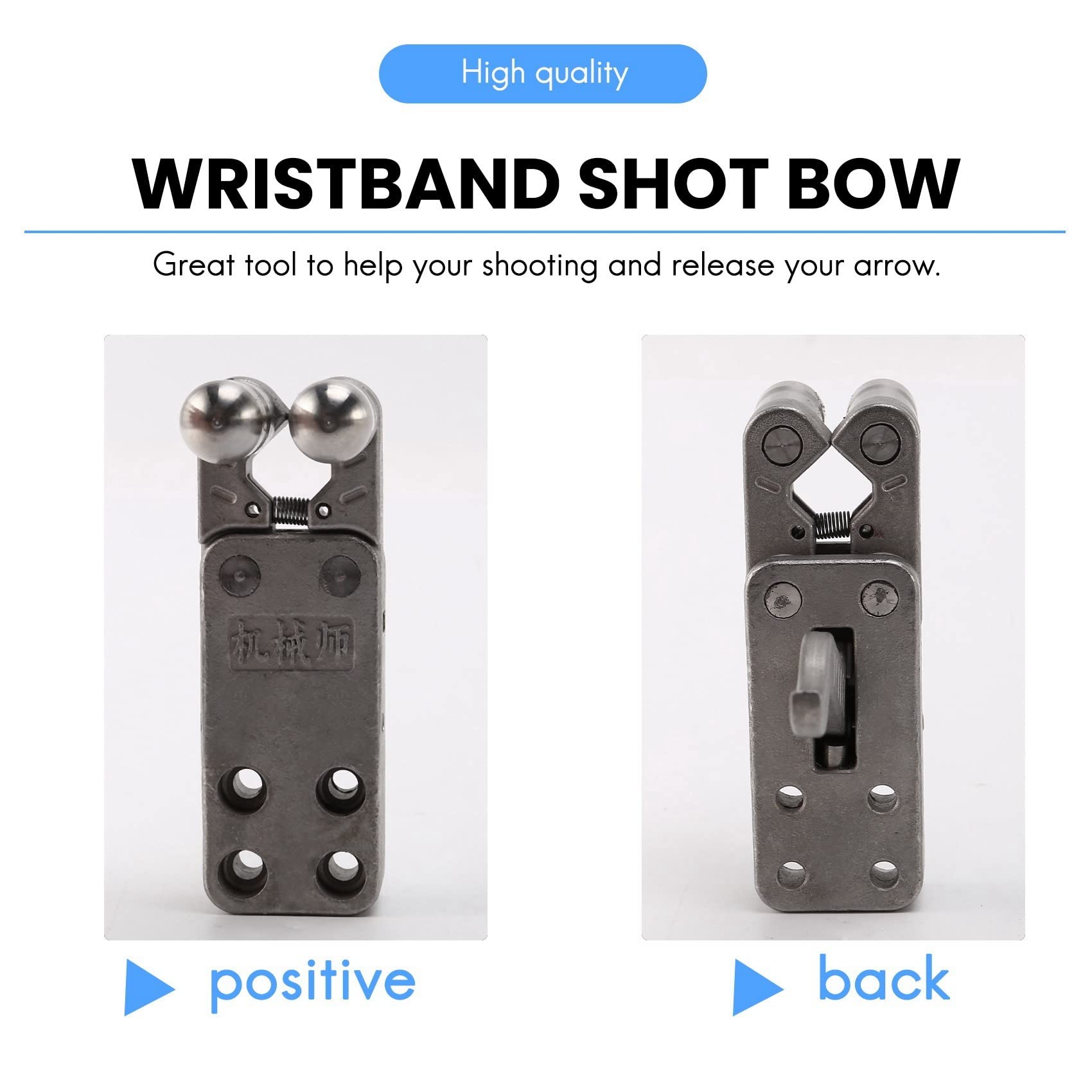 Dispositivo de liberación de acero inoxidable para el área al aire libre pulido DIY gatillo herramienta pulsera tiro arco accesorios