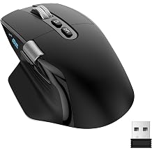 Ergonomic Wireless Mouse with Infinite Side Scroll & OLED Display
