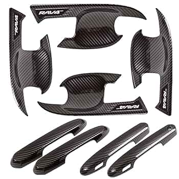 トヨタrav4 (50系)ドアバンドルカバー本物ラプターライナー塗装 RAV4 50系 パーツ ドアハンドルカバー ドアノブカバー ドア