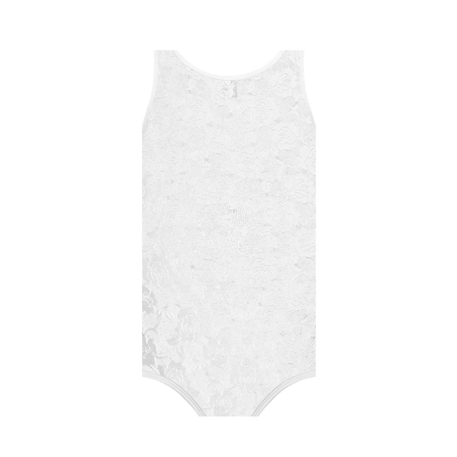 Landofgenie Body Homme Dentelle sans Manches - Tank Top Respirant avec Fermeture à Bouton-Pression à l'entrejambe