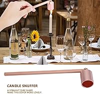 Vista 9 de Weiyirot Snuffer de velas, recortador de mecha de velas, herramienta de extinción de mechas de vela de acero inoxidable, cubierta de mecha, extintor