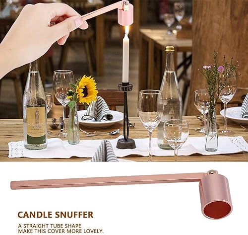 Miniatura 9 de Weiyirot Snuffer de velas, recortador de mecha de velas, herramienta de extinción de mechas de vela de acero inoxidable, cubierta de mecha, extintor