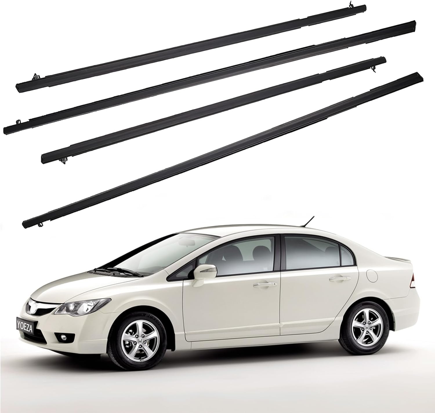 YOEZA Weatherstrip Window Moulding Trim Seal Belt, 4Pcs Car