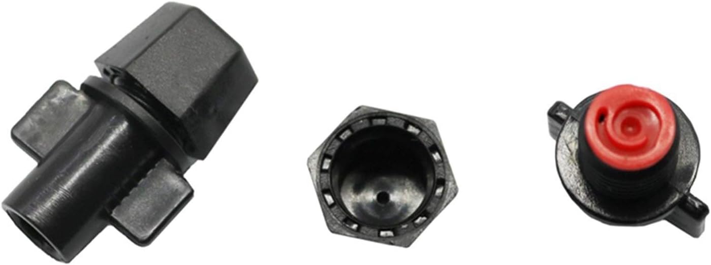 Gardening Watering System Tools 360 Degree Automatic Atomizing Nozzle Garden Watering Irrigation Greenhouse Garden Cooling Nozzle 200 Pieces (Color : Black)