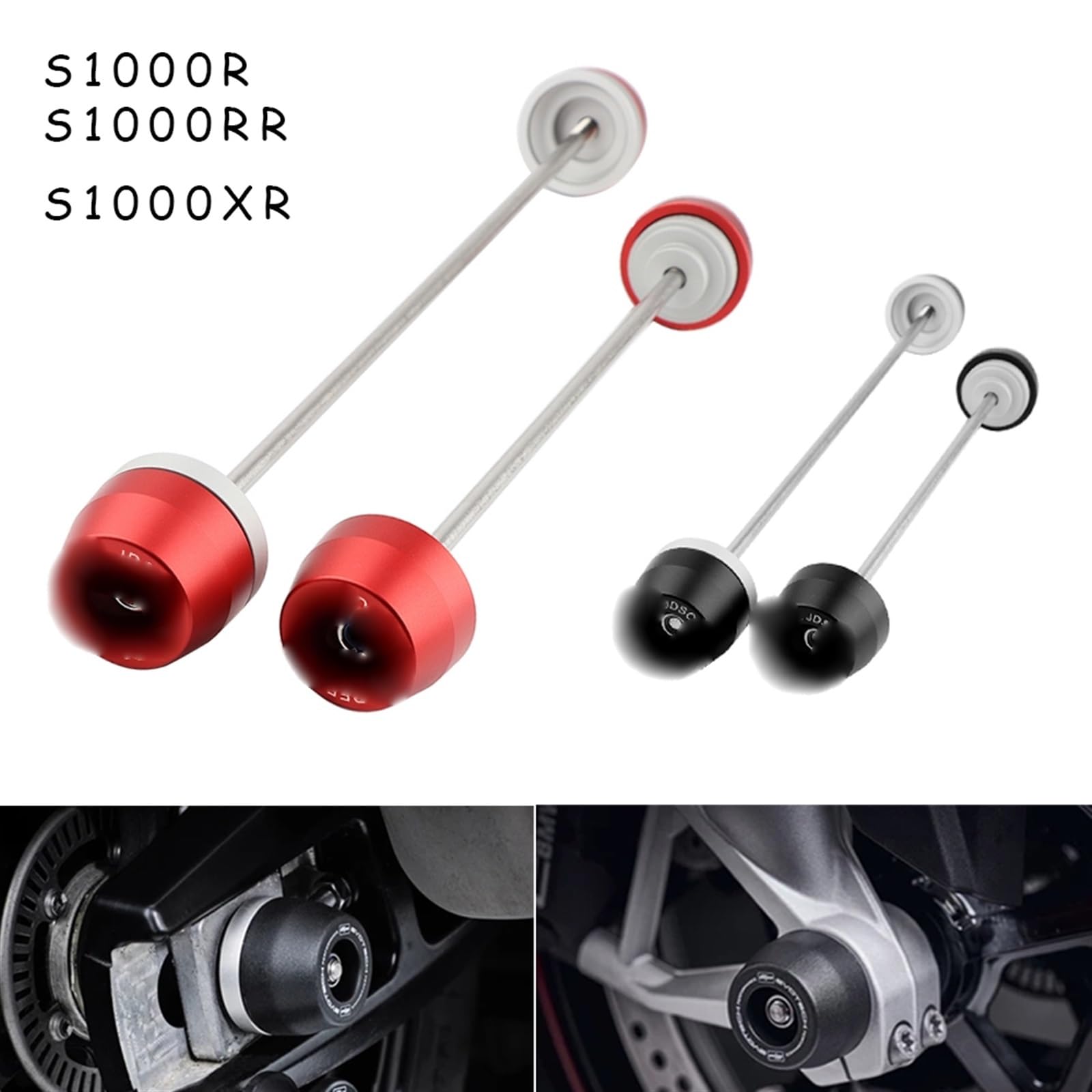 For SUZUKI GSXR GSXS 750 1000 Front Rear Axle Crash Protector Wheel Fork Slider