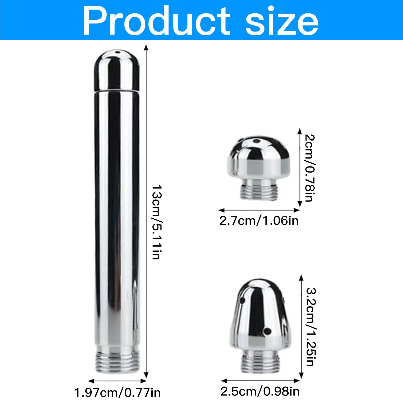 iwobi Doccia Clistere in Alluminio,Soffioni Doccia per clistere Detergente per Anale Vaginale Colonic,con 3 Soffione per Doccia