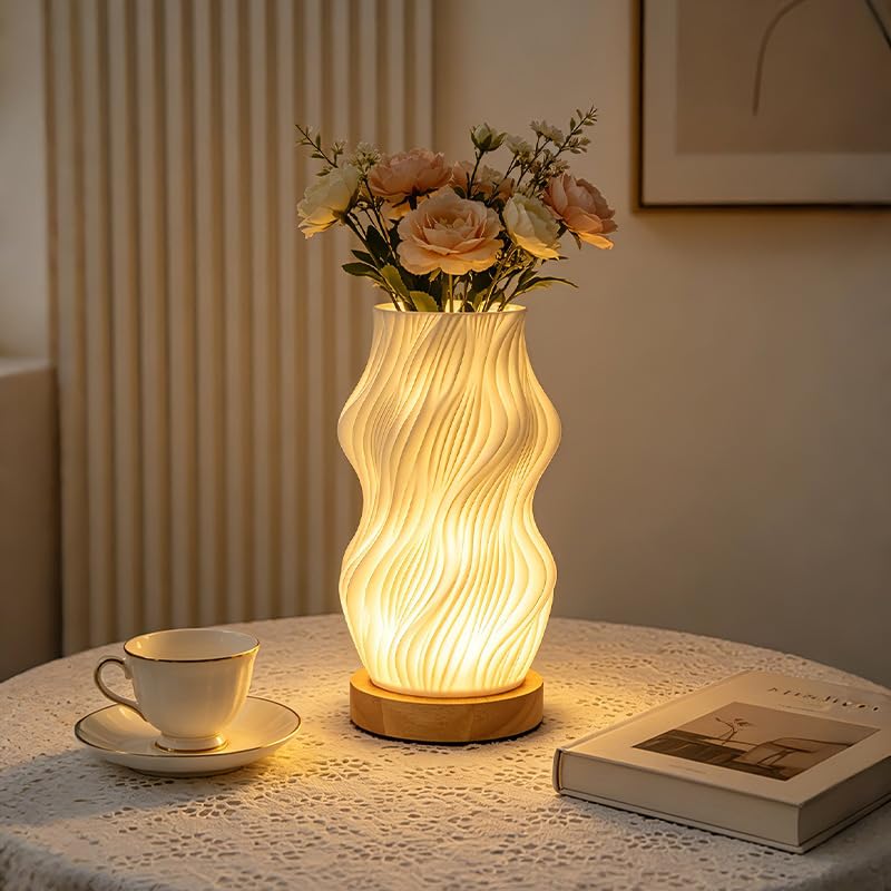 CutitiUU 20cm Rechargeable Touch Bedside Lamp,3-Color Temperature (J)