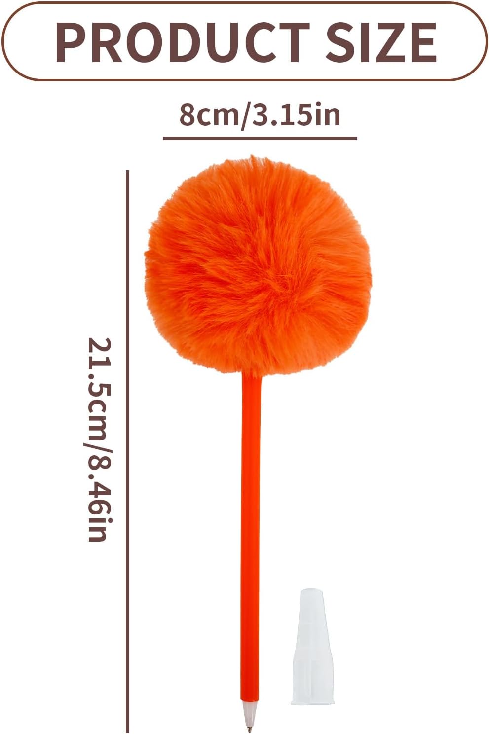 10Pcs Colorful Fluffy Pom Pom Ballpoint Pens - 10 Pack Cute Fluffy Ball Pens for Girls, Party Supplies, and Office Stationery - Image 2