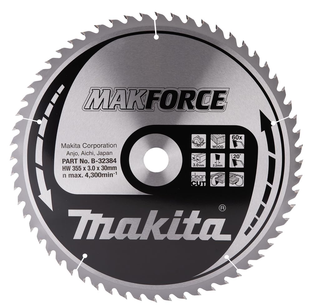 Makita Colourful B-32384 Makforce Tct Saw Blade 355X30x60t