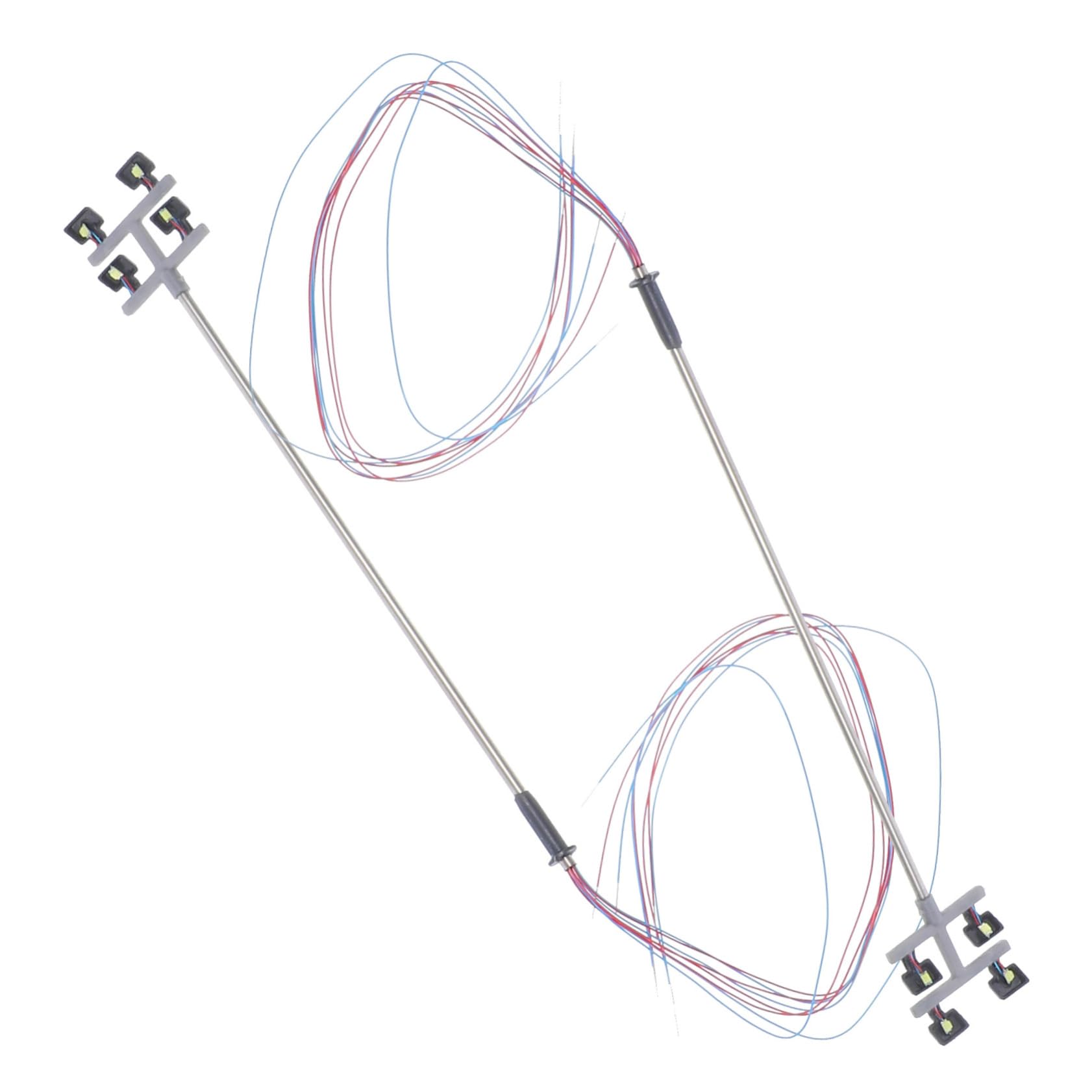 IWOWHERO 2pcs Miniature Street Lamps for Crafts Metal Abs Material Realistic Miniature Park Lamp