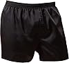 Men's Satin Boxers Shorts Satin Underwear Sleep Shorts Silk Pajama Bottom Shorts With Button Fly