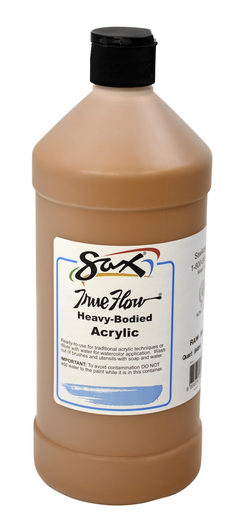 Sax Heavy Body Acrylic Paint for School and Arts and Crafts Use, Raw Sienna, 1 Quart
