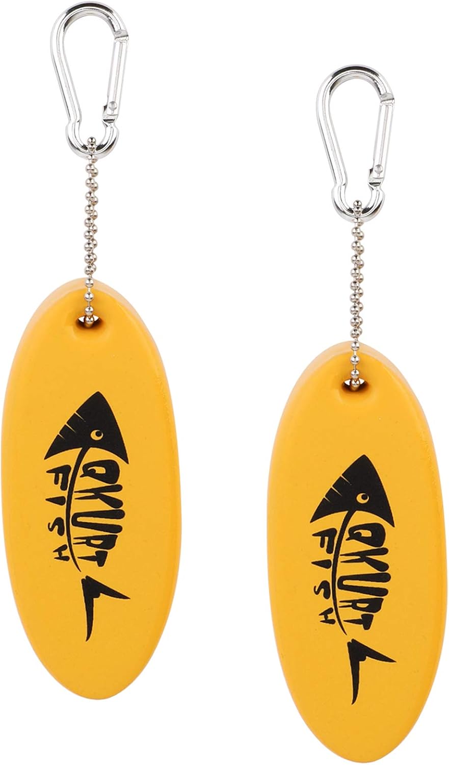 QKURT 2 Pack Floating Keychain, Glow in the Dark Foam Floating Key Chain Lightweight Key Float Water Sport Accessories for Surfing Swimming Diving Fishing Sailing Boat
