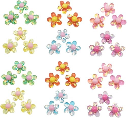EXCEART Bow Hair Clips Hair Decorations Scrapbook Embellishments Resin Cabochons Kawaii Scrapbooking Flatback Cute Plastic Jewelry Accessories Resin